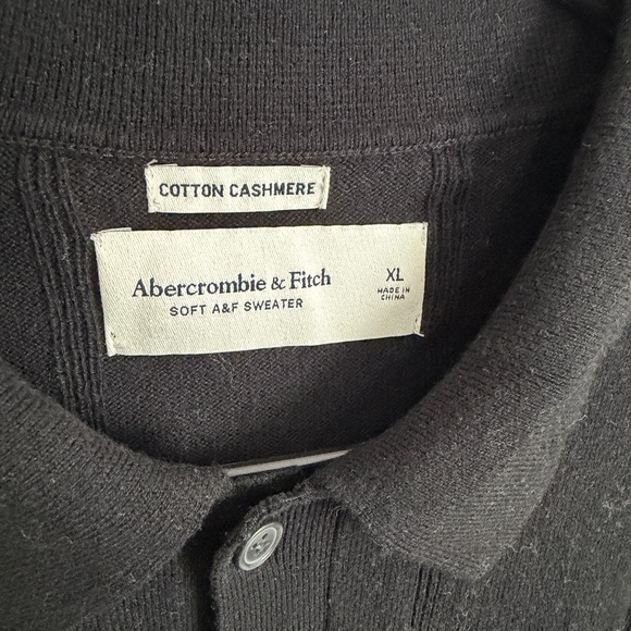 Abercrombie & Fitch Black Cotton Cashmere Sweater - Picture 2 of 4